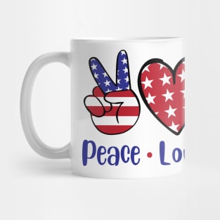 Peace Love Vote Mug